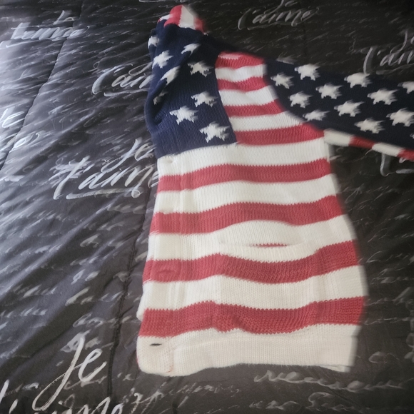 Mens knitted  flag polo sweater size XL - Picture 4 of 5